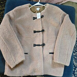 JCrew Sherpa Toggle coat